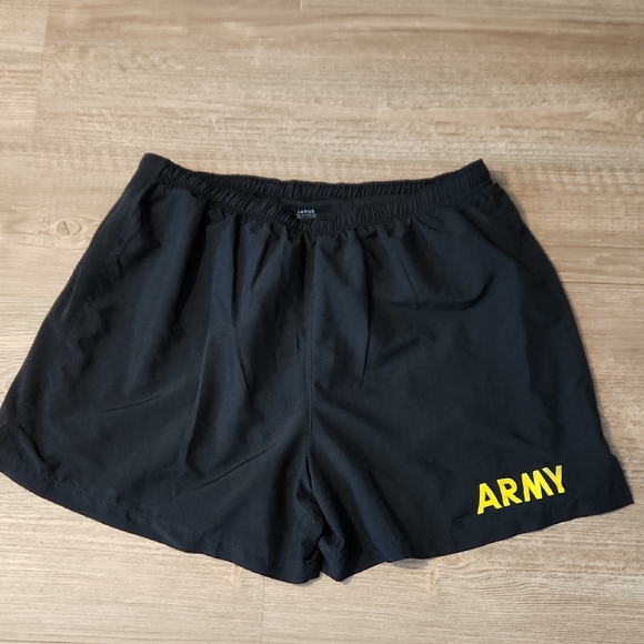 Army Black Athletic Shorts - Picture 1 of 3
